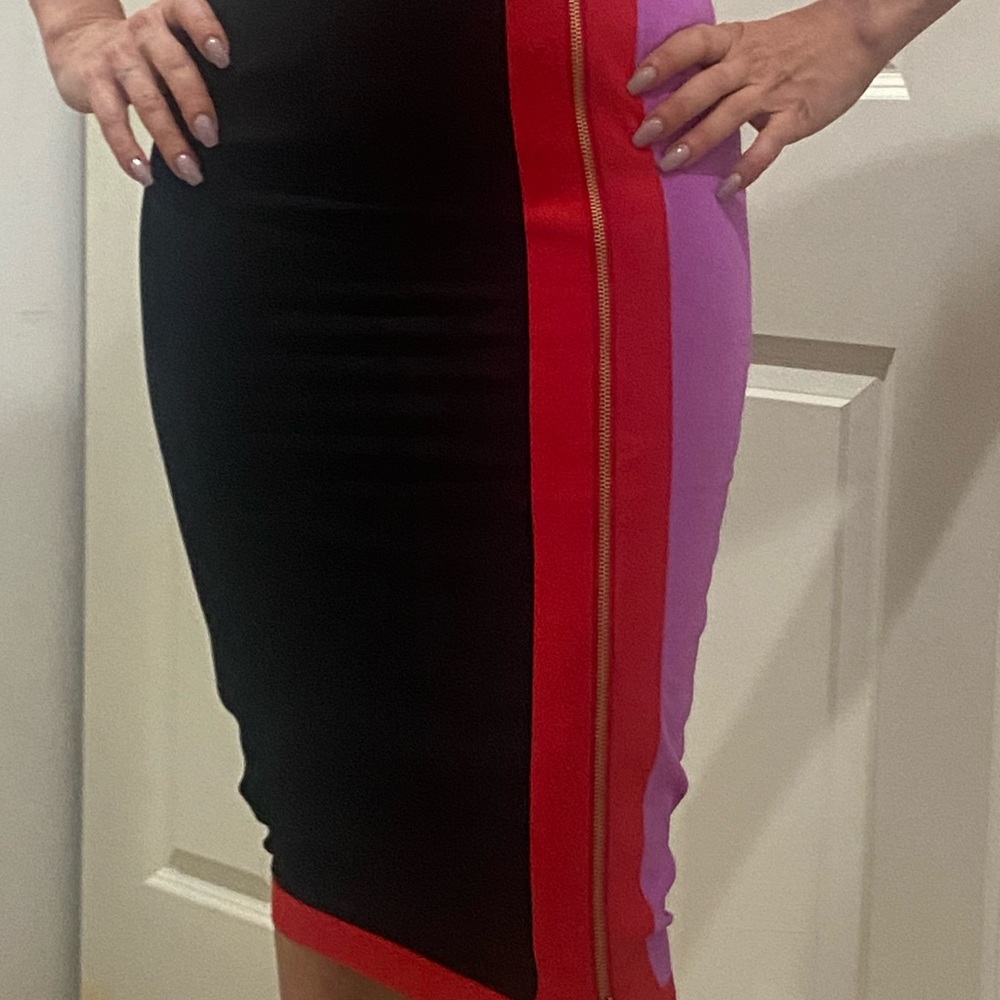 Ted Baker Black and Purple Pencil Skirt size 1, new